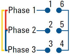 Measuring motor terminal phase to phase voltage